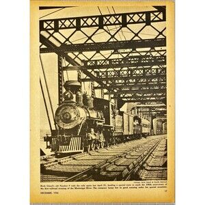 Railroad Magazine Photo Print "Rock Island #9 100th Anniversary" Vintage 1956